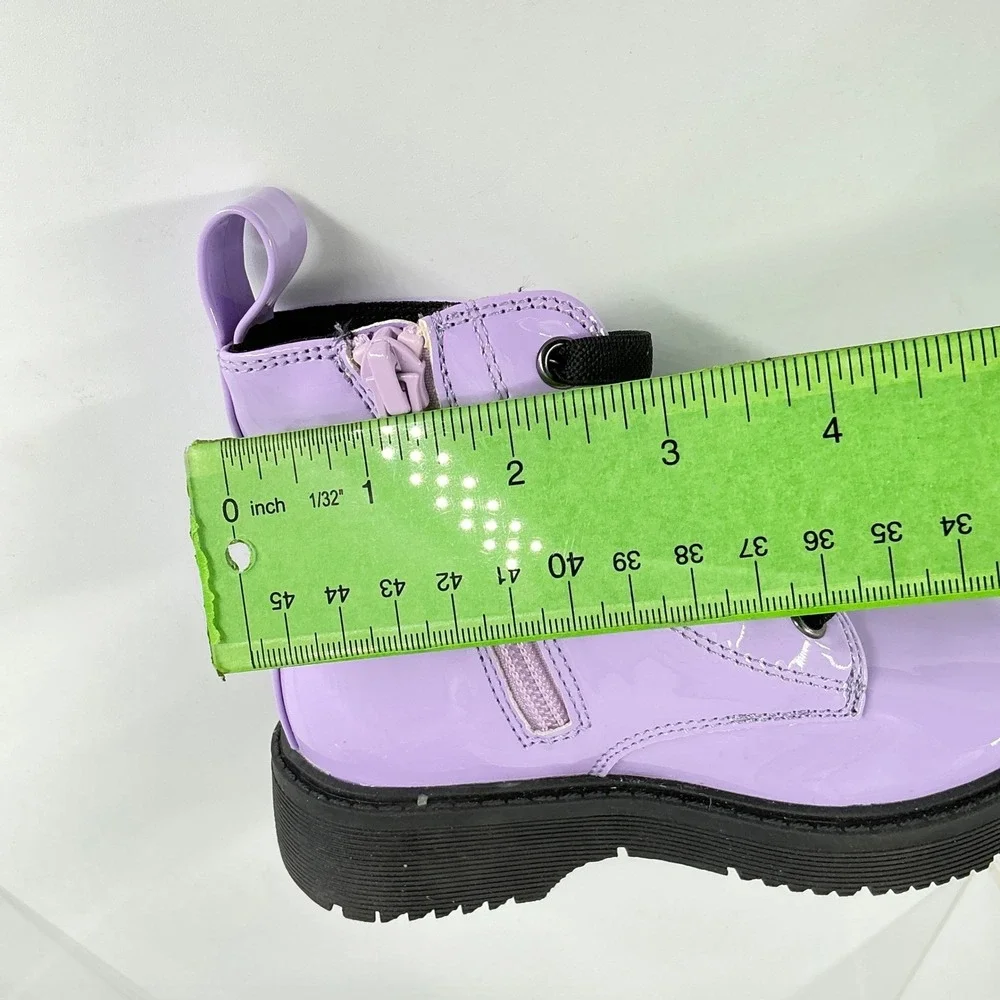 Tucker + Tate Girls Size 8‎ Purple Patent Leather Paislee Ankle Boots NEW Beaded
